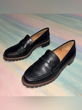 Madewell The Corinne Lugsole Loafer - true black size 9